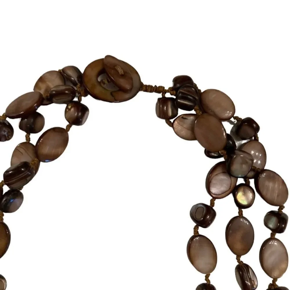 Natural Stone Multi Strand Necklace - Picture 7 of 11